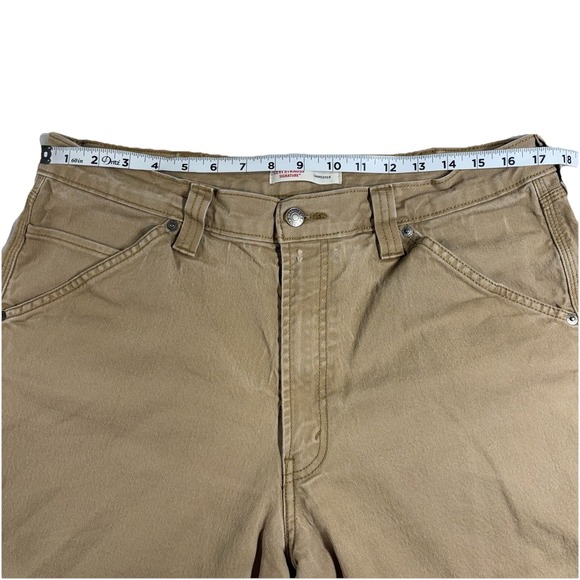 Levi's Carpenter Workwear Jeans Mens 36x32 Signature Beige Levi Strauss Canvas - Picture 6 of 9